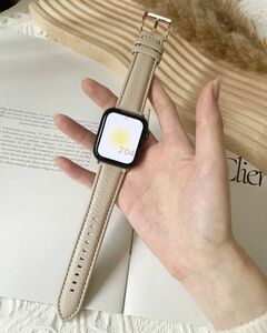 【新品】くすみカラー アップルウォッチ ベルト 45mm 44mm 42mm ベージュ Apple Watch バンド AppleWatch くすみ くすみ色 大人 かわいい