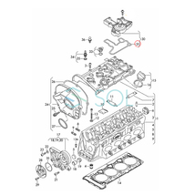 VW ジェッタ3(1K2) ジェッタ4(162 163 AV3 AV2) シロッコ(137 138) シャラン(7N1 7N2) オイルセパレーター ガスケット 06H103484A_画像2