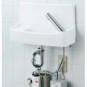 【未使用】 リクシル　壁付手洗器　L-A74UWC　BW1　温水自動水栓　コンパクト　小型　イナックス