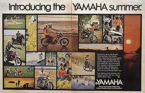 稀少！1970年代ヤマハ・オートバイ広告/Yamaha/昭和レトロ/旧車/X