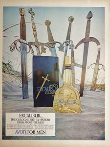 稀少！1969年AVON広告/エイボン/男性化粧品/エクスカリバー/アーサー王伝説/74