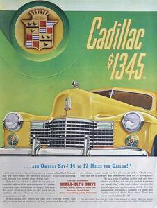 稀少！1941年キャデラック広告/Cadillac/GM/アメ車/アールデコ/72