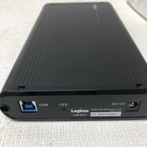 Y0516B3 Logitec ロジテック HDD ツール LGB-EKU3 アルミボディ 3.5インチ 外付け ハードディスクケース ガチャベイ 周辺機器_画像3