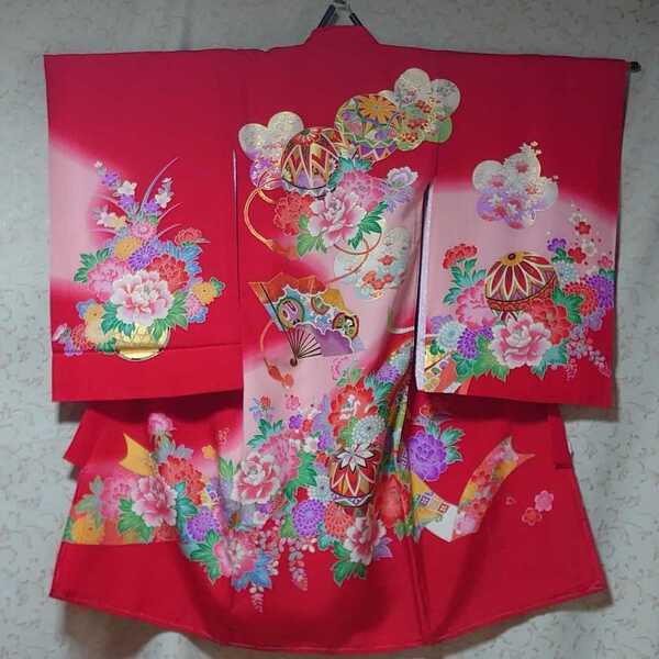 #302 ( 新品 ) 正絹 女児 お宮参り 産着 きもの