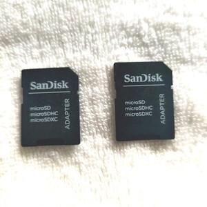 SanDisk microSD マイクロSDカード 変換アダプター 2枚セット