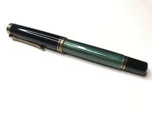 PELIKAN ペリカン 万年筆 W.GERMANY BB ドイツ製 ペン先 18C-750刻印 緑縞