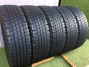 ☆245/80R17.5 ,ブリヂストン W910 スタッドレス◇残溝:最大10mm 、中型トラック用 ☆4本＋1本(サービス品)セット_T19