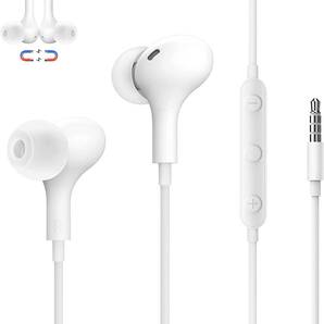 Faunow イヤホン 有線 イヤホンマイク マイク付き 磁気イヤホン イヤフォン クリア通話 音量調節 カナル型イヤホン 3.5 mmサイズ