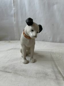 Victorビクター陶器製ニッパー犬 当時物昭和レトロコレクションアンティークビンテージ古道具インテリアディスプレイ雑貨オブジェ飾り置物
