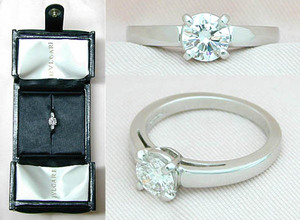 (BVLGARI) BVLGARY * diamond platinum ring 0.710ct