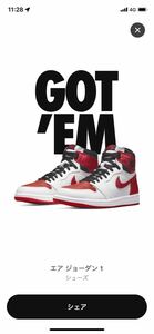 Nike GS Air Jordan 1 High OG "Heritage" 25cm