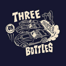 ■ 3 COKE BOTTLES Tシャツ■XLサイズ（ネイビーxナチュラル）アメ車　アメリカ　シボレー　コルベット CHEVROLET CORVETTE C3_画像3