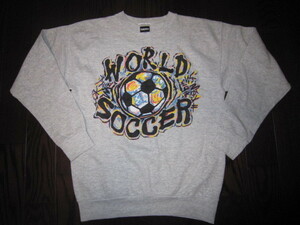 ★ US古着 TULTEX / WORLD SOCCER スウェット サッカー ポリコットン / L(肩幅55cm身幅54cm着丈67cm袖丈60cm) ★ 