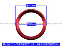 Vクラス W447 アルミ ステアリング ホーン リング 赤 ハンドル ガーニッシュ カバー モール INT－ETC－245_画像2