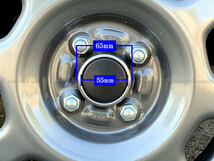 ミニキャブバン DS64V ステンレス センター ホイール キャップ リング 4PC 青 カバー ガーニッシュ SID－ETC－SMA－010_画像3