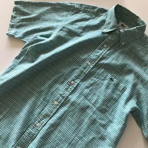 ラコステ LACOSTE メンズ 半袖シャツ 綿100%グリーン系