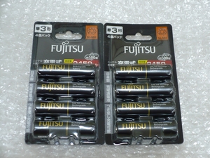 富士通 ニッケル水素充電池 高容量 単3形 2450mAh HR-3UTHC(4B)x2 計8本セット 日本製 