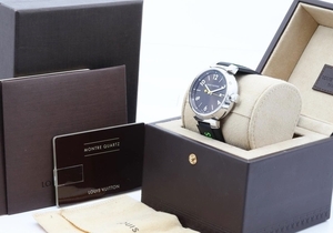 LOUIS VOUITTON ルイヴィトン Q1111 タンブール 腕時計 メンズ 箱付 付属品 正規品 稼働品