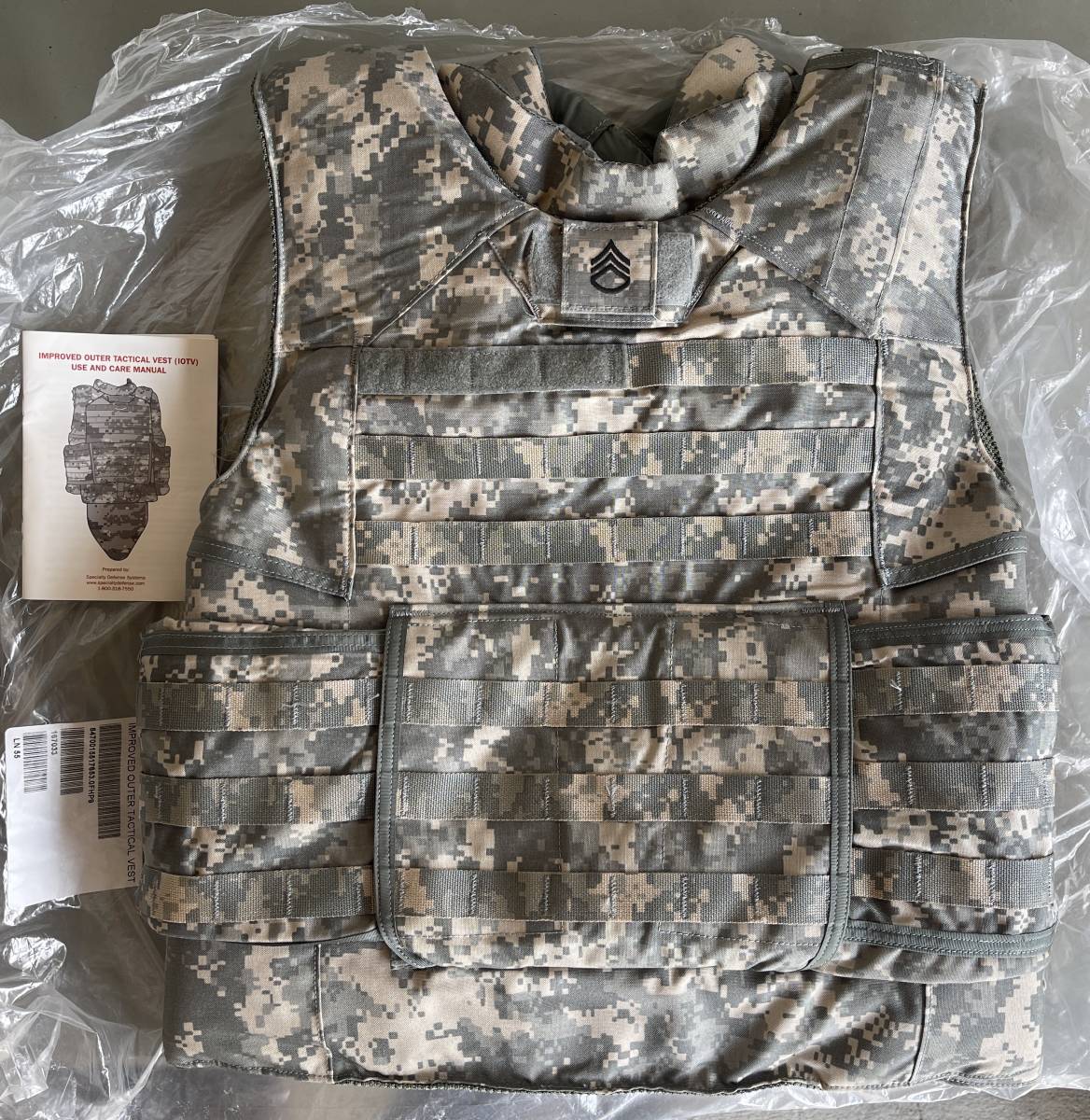 超人気高品質 IOTV 米軍実物 ロウアー acu プロテクター バック 個人