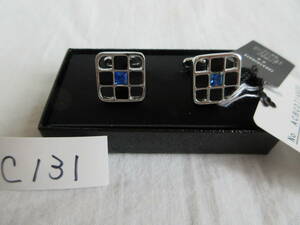 [C-131]TAKASHIMAYA cuffs Swarovski onyx unused cast alloy 