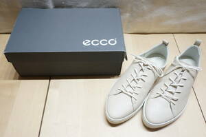 【OR8Z】中古 ecco エコー レディース 靴 シューズ ECCO GILLIAN スニーカー サイズ EU39/CN245 ICE WHITE METALLIC 