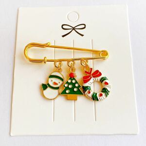 ハンドメイド　ブローチ　　クリスマス