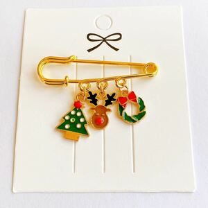 ハンドメイド　ブローチ　　クリスマス