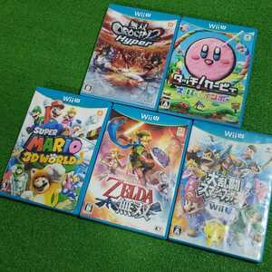 Wii U ソフト 5本 まとめて まとめ売り 大乱闘スマッシュブラザーズ ゼルダ無双 ZELDA カービィ 無双OROCHI2 スーパーマリオ 3Dワールド