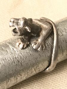 ② Vintage . Panther panther Jaguar jaguar Leopard chi-ta- animal animal motif silver made silver silver ring ring 