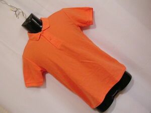 ssy2221 Printstax PIQUE メンズ 半袖 ポロシャツ オレンジ ■ 鹿の子 ■ 無地 シンプル 定番 綿混素材 SSサイズ