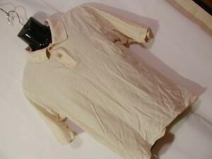 ssy493 Timberland メンズ 半袖 ポロシャツ ライトベージュ ■ 鹿の子 ■ ワンポイント刺繍 無地 カジュアルトップス Lサイズ