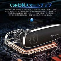黒 Glazata Bluetooth 日本語音声ヘッドセット V4.1 片耳 高音質 ，超大容量バッテリー、長持ちイヤホン、3_画像3