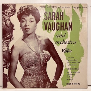 ●即決VOCAL LP Sarah Vaughan / and Orch 2528 米オリジナル、10 Flat サラ・ヴォーン a面に所々で音割れ聞かれます