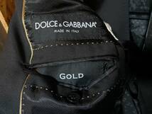 【高級品】Dolce&Gabbana GOLD スーツ 3P セットアップ 48 1B テーラード ジャケット ジレ付き ブラック ドルチェ＆ガッバーナ_画像9