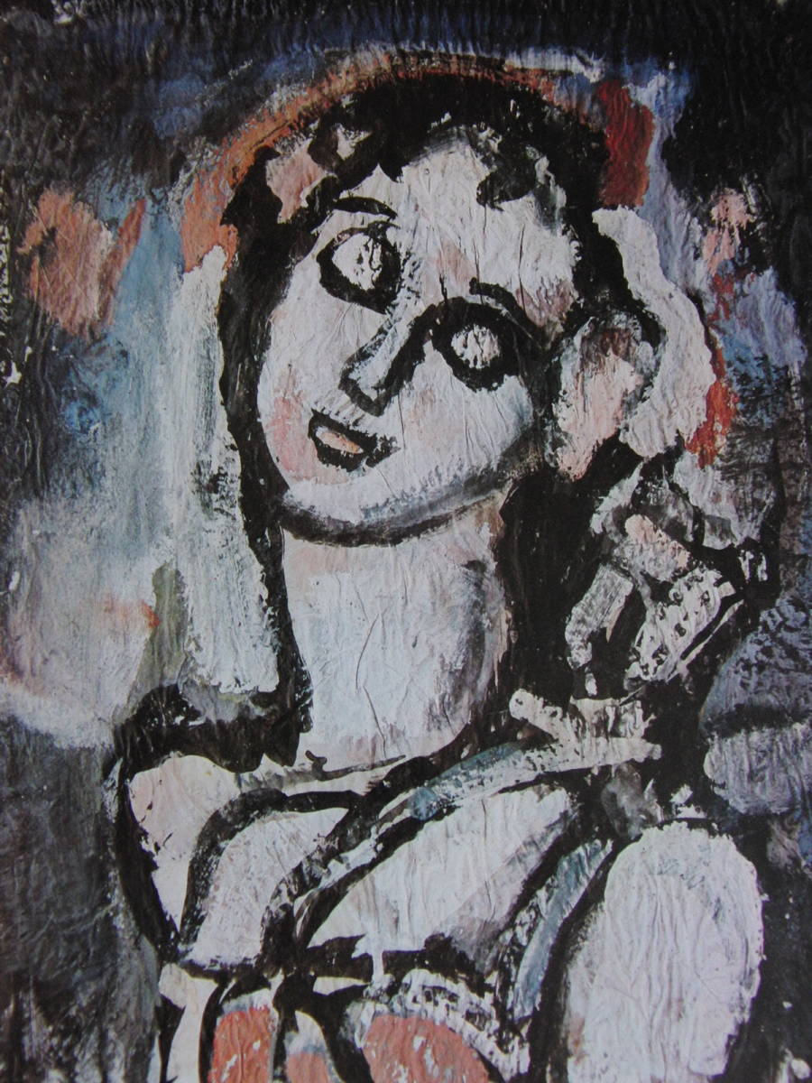 Georges Rouault, 【oiseau bleu】, Provenant d'une rare collection d'art encadrant, En bonne condition, Nouveau cadre avec cadre, livraison gratuite, Georges Rouault, Peinture, Peinture à l'huile, Portraits