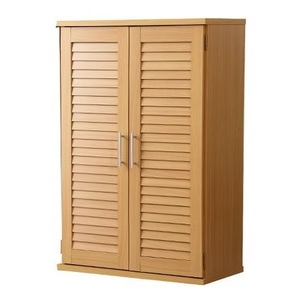  ventilation eminent! louver type shoes box [ width 60cm* single goods ]( shoe rack * entranceway storage )SLB-9060-1-NA natural 