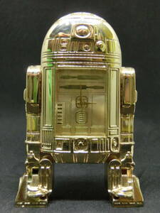  free shipping * superior article * Star Wars [R2D2 desk Mini clock ] Gold * Mini clock * portable clock * pocket watch 