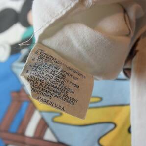 USA ヴィンテージ ディズニー ピローケース 枕カバー リメイク生地 ミッキー ミニー Made in USA 袋状両面プリント アメリカ仕入 B1106の画像3