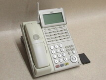 ▲Ω XG1 3375 保証有 NEC AspireX カールコードレス電話機 DTL-24BT-1D(WH)TEL 電池付 ・祝10000！取引突破！！_画像1