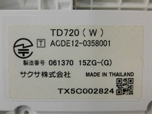 KK 503◆・保証有 15年製 サクサ プラティア TD720(W) 30ボタン電話機 2台セット 動作済 同梱可10000取引突破！_画像10