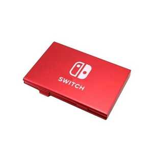 【新品未開封】Nintendo Switch アルミ 収納 ボックス カード ケース ホルダー ハード シェル アクセサリ ニンテンドー スイッチ レッド 赤