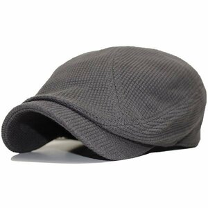 【大きいサイズ】 帽子 メンズ 送料無料 ゴルフ帽子 ビッグサイズ ハンチング ビッグワッフルつばロング グレー