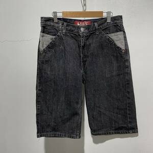 ☆送料無料☆Levi'sリーバイス☆ブラックデニムショートパンツ☆W30☆短パン☆e22c☆