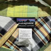 ☆送料無料☆Patagonia☆半袖チェックシャツ☆オーガニックコットン☆ウエスタンデザイン☆グリーン系☆M☆e22c_画像5