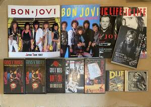 ■まとめて!■ボン・ジョヴィ、ガンズ&ローゼス...etc 雑誌、VHS、CD計12点セット!■Bon Jovi/Guns N' Roses/Duff McKagan/ハード・ロック