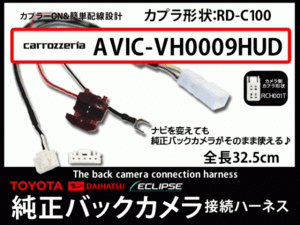 純正バックカメラ変換コードカロッツェリアAB4A-AVIC-VH0009HUD