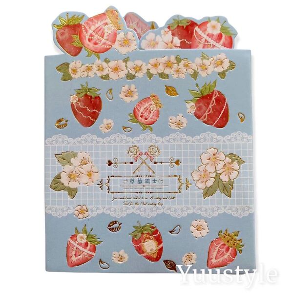 いちごのメモ用紙(付箋)