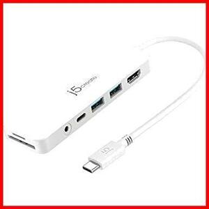 j5create USB Type-C 7in1 マルチアダプタ ハブ Power Delivery 60W供給 【USB-C Power Delivery充電ｘ1 , 4K HDMI×1 , USB3.0ポート×2 ,