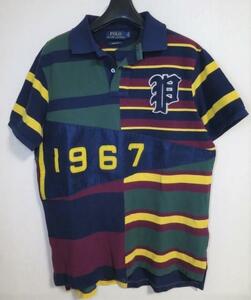 POLO RALPH LAUREN ★ 1967 カスタムフィット ペナント　ポロシャツ M　アイビー　プレッピー スクール　Ｐロゴ ワッペン ラルフローレン