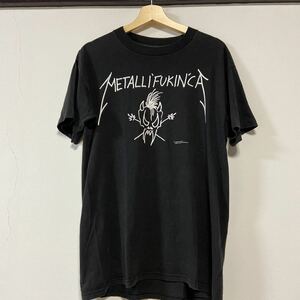 *1 jpy start * band T-shirt METALLICA short sleeves T-shirt black Vintage T-shirt Metallica size L BROCKUM